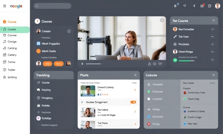Eğitim platformu arayüzü